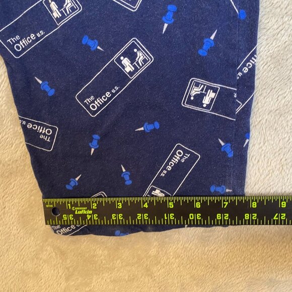 The Office Mens Lounge Pants Large Blue Drawstring Cotton Relaxed Fit Novelty Sl - Picture 4 of 9